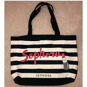 Sephora Black and White Lipstick Tote Bag - Never Worn